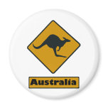 Australia Road Sign - Kangaroo Crossing Magnets