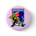 This cute panda loves to go scuba diving in Australia! The Great Barrier Reef has such beautiful coral reefs and marine life! Panda wears double tanks, a scuba mask & reg, and green fins. What a cutie! A great gift for any scuba diver who loves to go to Australia.