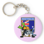 Australia Scuba Diving Panda Key Chain