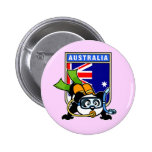 Australia Scuba Diving Panda Pinback Buttons