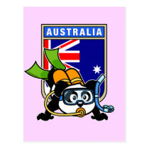 Australia Scuba Diving Panda postcards