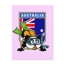 Australia Scuba Diving Panda postcards