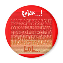 Australia sign, Relax...!, LOL... magnets