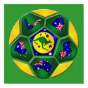 Australia Soccer Ball Panels Australia flag gear posters by SoccerJersey Australia Soccer Ball Panels Australia flag gear posters
