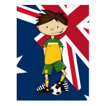 Australia Soccer Boy Postcard
