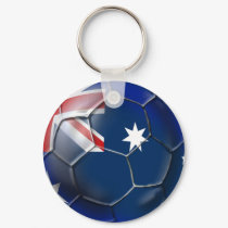 Australia Socceroos Soccer fans Oz flag Ball keychains