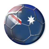 Australia Socceroos Soccer fans Oz flag Ball magnets by SoccerJersey Australia Socceroos Soccer fans Oz flag Ball magnets