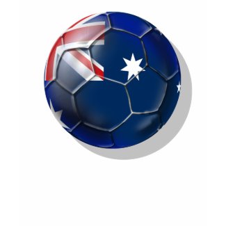 Australia Socceroos Soccer fans Oz flag Ball shirt