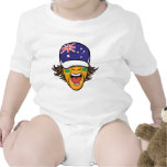 Australia sports fan baby bodysuit