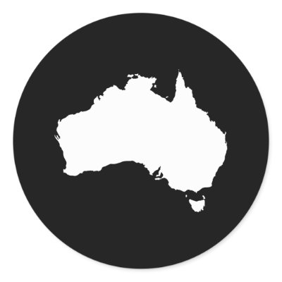 Australia Stickers by silhouette_emporium