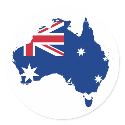 Australia stub, Australia Stickers by bestflag