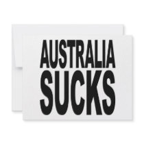 Australia Sucks invitations by MyShirtSucks Australia Sucks invitations