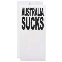 Australia Sucks Full Color Rack Card