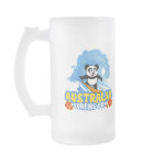 This darling panda bear is too cute! He loves to go surfing on huge waves in Australia. What a cute design for anyone who loves surfing in Australia as much as panda does.