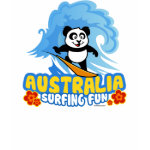 This darling little panda bear is too cute! Panda loves to go surfing in Australia! What a cute design for anyone that loves Australia and the great surfing there.