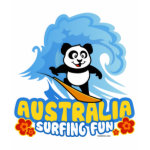 This darling panda bear is too cute! He loves to go surfing on huge waves in Australia. What a cute design for anyone who loves surfing in Australia as much as panda does.
