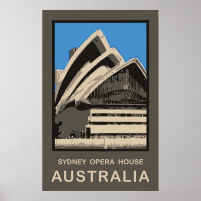 Australia Sydney Opera House Posters by vintage_cafe