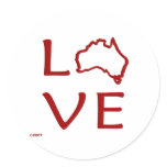 Australia T-Shirts and Gifts, Love Australia! Sticker