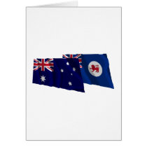 Australia & Tasmania Waving Flags cards by Vexillophile Australia & Tasmania Waving Flags cards