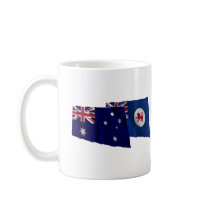 Australia & Tasmania Waving Flags Coffee Mugs
