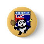 This adorable little panda loves to get out on the court and hits some balls. Panda plays in front of a large flag of Australia. This is a great design for anyone who loves to play tennis, watch tennis or just loves cute pandas.