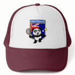 This adorable little panda loves to get out on the court and hits some balls. Panda plays in front of a large flag of Australia. This is a great design for anyone who loves to play tennis, watch tennis or just loves cute pandas.