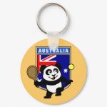 This adorable little panda loves to get out on the court and hits some balls. Panda plays in front of a large flag of Australia. This is a great design for anyone who loves to play tennis, watch tennis or just loves cute pandas.