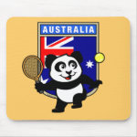 This adorable little panda loves to get out on the court and hits some balls. Panda plays in front of a large flag of Australia. This is a great design for anyone who loves to play tennis, watch tennis or just loves cute pandas.