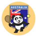 This adorable little panda loves to get out on the court and hits some balls. Panda plays in front of a large flag of Australia. This is a great design for anyone who loves to play tennis, watch tennis or just loves cute pandas.