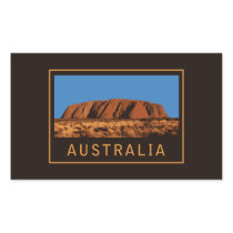 Australia Uluru Rectangle Stickers