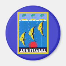 Australia ~ Vintage Travel Magnet