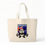 This cute bodybuilding panda loves weightlifting. He stands in front of a large flag of Australia. Look how easy he lifts that heavy barbell loaded with weight plates. This design is too cute. Great gifts here for anyone from Australia who loves weightlifting.