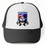 This cute bodybuilding panda loves weightlifting. He stands in front of a large flag of Australia. Look how easy he lifts that heavy barbell loaded with weight plates. This design is too cute. Great gifts here for anyone from Australia who loves weightlifting.