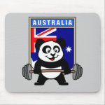 This cute bodybuilding panda loves weightlifting. He stands in front of a large flag of Australia. Look how easy he lifts that heavy barbell loaded with weight plates. This design is too cute. Great gifts here for anyone from Australia who loves weightlifting.