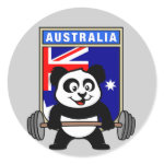 This cute bodybuilding panda loves weightlifting. He stands in front of a large flag of Australia. Look how easy he lifts that heavy barbell loaded with weight plates. This design is too cute. Great gifts here for anyone from Australia who loves weightlifting.