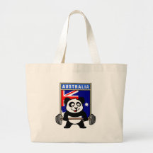 Australia Weightlifting Panda Tote Bags