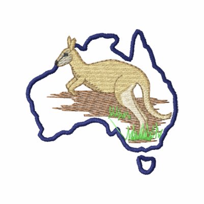 Australia y canguro sudadera bordada con capucha Australia y canguro sudadera bordada con capucha