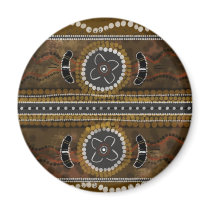 Australian Aboriginal Art - Food Gathering Fridge Magnet