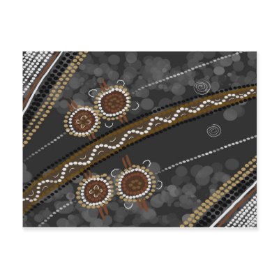 Australian Aboriginal Art - Lost Tribes Post Card by kanedogg