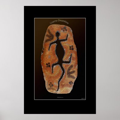 Australian Aboriginal Goanna Lizard Art Print by RavenSpiritPrints