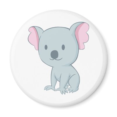 Australian Baby Koala Bear Refrigerator Magnets by graphicdesigner