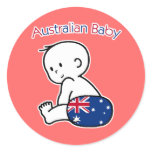 Australian Baby Round Sticker