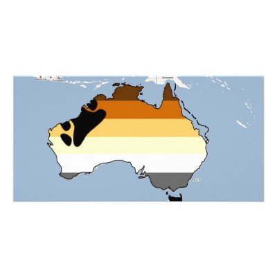 Australian Bear Pride Custom Photo Card by markthaler