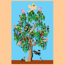 Australian birds Christmas t-shirts