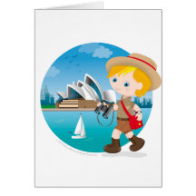 Australian boy greeting cards