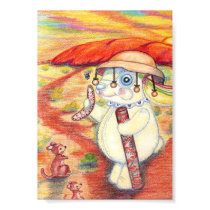 Australian Bunny Ayers Rock Pencil Drawing Poster posters