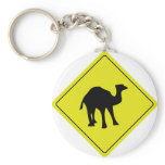 australian camel roadsign yellow keychains