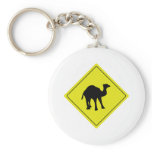 australian camel roadsign yellow keychains