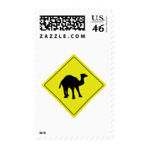 australian camel roadsign yellow postage stamps