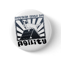 Australian Cattle Dog Agility A-Frame Pinback Buttons